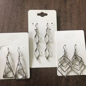 Vintage sterling silver French hook earrings